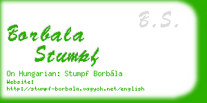 borbala stumpf business card