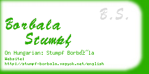 borbala stumpf business card